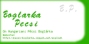 boglarka pecsi business card